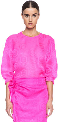 Isabel Marant Kairo Silk Pullover in Fuchsia