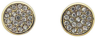 Anne Klein Pave Button Stud  Earring