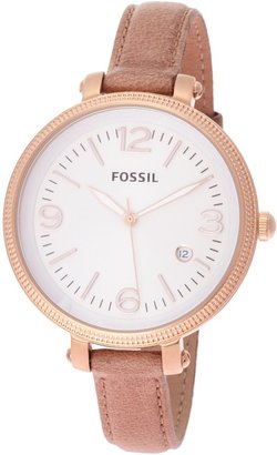 Fossil Women's Heather ES3133 White Leather Quartz Watch