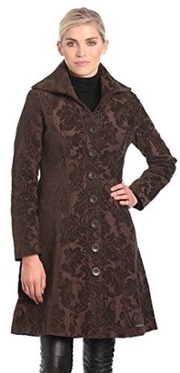 Desigual Women's Mireia Wide Collar Baroque Patterned Coat