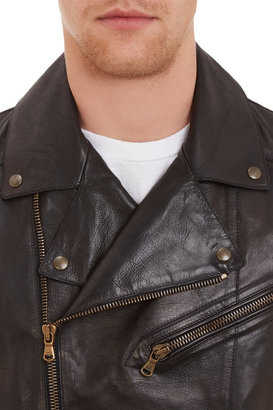 Barneys New York Multi-Zip Leather Moto Vest