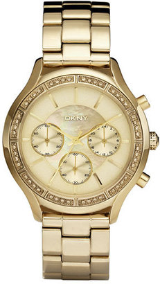 DKNY Medium Round Mother-of-Pearl Chronograph Watch
