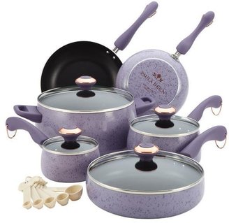 Paula Deen 15-pc. Signature Porcelain Cookware Set, Lavender Speckle