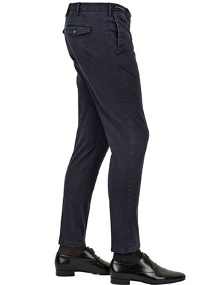 Pt01 17cm Stretch Cotton Chino Trousers