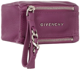 Givenchy Small Pandora Coin Pouch in Magenta Textured-Leather
