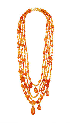 WGACA Vintage Chanel Amber Multi Strand Necklace From What Goes Around Comes Around