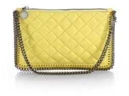Stella McCartney Falabella Quilted Faux-Suede Pouchette