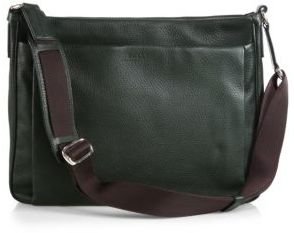 Bally Grained Calfskin Leather Messenger Bag