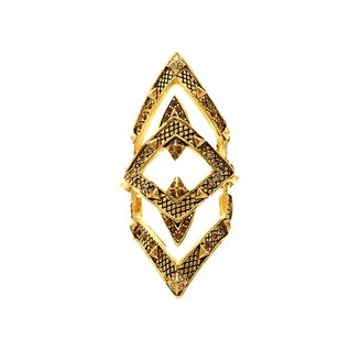House Of Harlow Pave Jaws Finger Ring - Gold