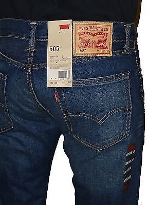 Levi's $78 Men's 505 Straight Fit Jeans Blue #0822
