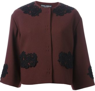 Dolce & Gabbana embroidered lace detail jacket