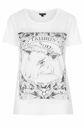 Topshop Womens Taurus Tee - White