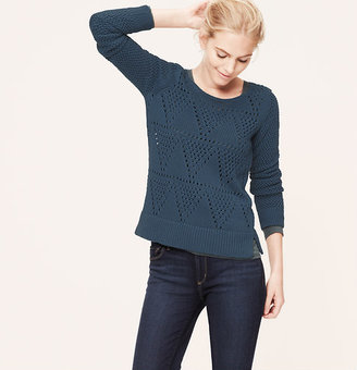 LOFT Geo Stitch Sweater