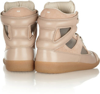 Maison Martin Margiela 7812 Maison Martin Margiela Suede, leather and mesh sneakers