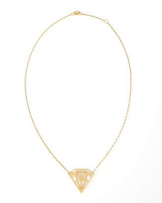 Jennifer Zeuner Jewelry Diamond-Cutout Pendant Necklace