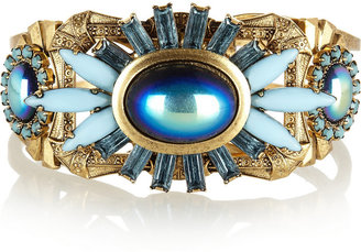 Elizabeth Cole Gold-plated crystal cuff