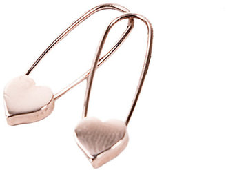 Loren STEWART Heart Safety Pin Earrings