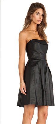 Thakoon Strapless Leather Dress