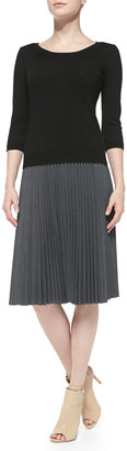 Milly Alex Accordion-Pleated Skirt