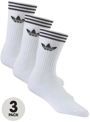adidas Trefoil Logo Crew Socks (3 Pack)