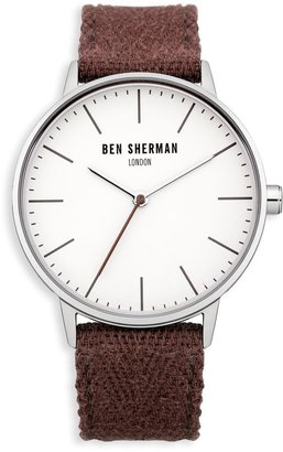 Ben Sherman Canvas herringbone watch