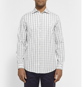 Massimo Alba Checked Cotton-Poplin Shirt