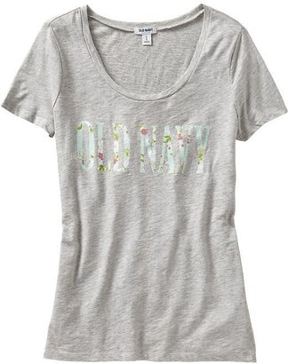 Old Navy Women's Floral-Text Tees
