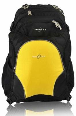 Obersee Bern Diaper Bag Backpack with Detachable Cooler in Yellow