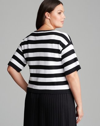 Joan Vass Plus Links Stripe Sweater
