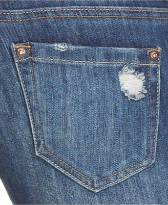 Dollhouse Juniors' Destroyed Dark Wash Skinny Jeans