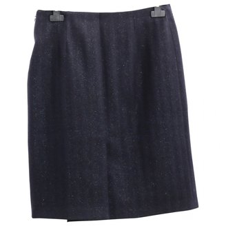 Loro Piana Blue Wool Skirt