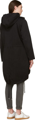Marc by Marc Jacobs Black Cotton Layered Classic Coat