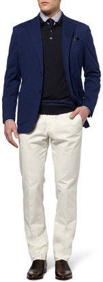 Brioni Merino Wool Long Sleeved Polo Shirt