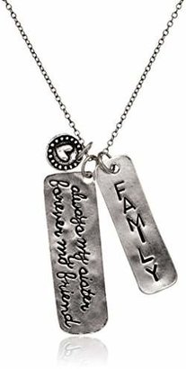 Alisa Michelle Back To Basics" -Plated Always My Sister Forever My Friend Charm Necklace