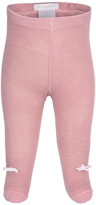 Burberry Baby Girls Pink Cotton Tights With Check Bows