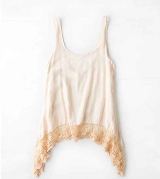 American Eagle Don't Ask Why Lace Hem Tank