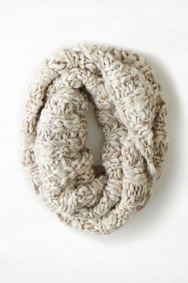 American Eagle Outfitters Cream Shimmery Marled Snood, Womens One Size