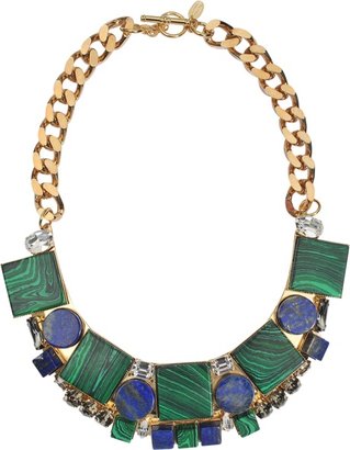 Anton Heunis Plastron malachite necklace