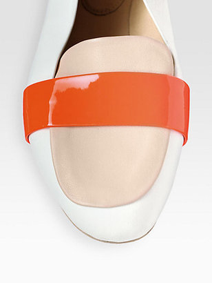 Reed Krakoff Colorblock Leather & Patent-Trimmed Smoking Slippers