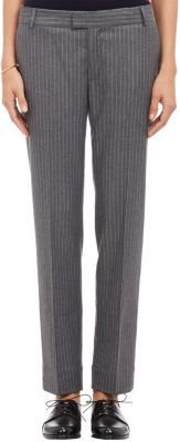 Band Of Outsiders Pinstripe Flannel Ankle-Length Trousers