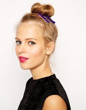 ASOS Limited Edition Glitter Hair Clips - Purple
