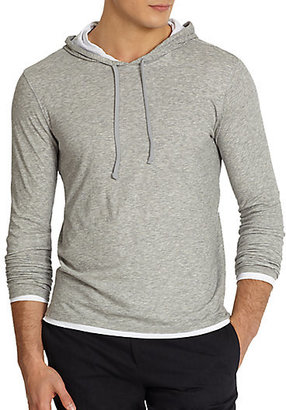 Vince Basic Double-Layer Hoodie
