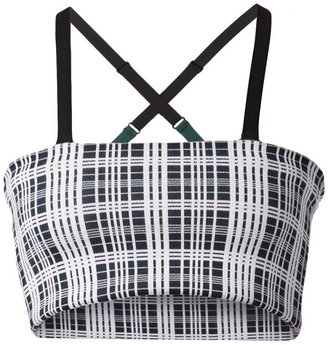 Toga check pattern cropped top