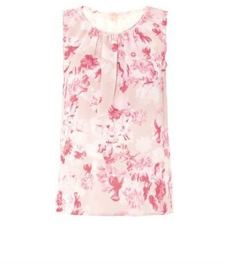 Giambattista Valli Floral-print silk sleeveless top