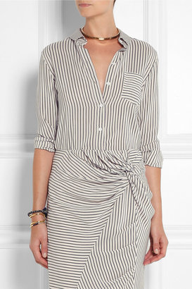 Band Of Outsiders Striped silk crepe de chine shirt
