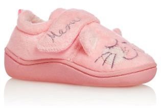 Next Pink Cat Slippers (Younger Girls)