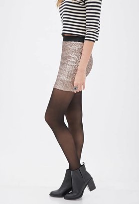LOVE21 LOVE 21 Sequined Mini Skirt