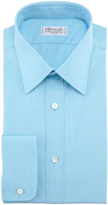 Charvet Solid Dress Shirt, Aqua