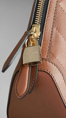 Burberry The Small Orchard in Embossed Check Leather