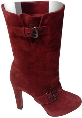 Christian Louboutin Red Suede Boots